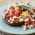 Grilled Portobellos with Garlicky Herbed Bean Salad