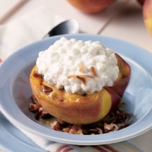 Grilled Peaches with Cottage Cheese