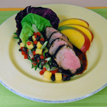 Grilled Jerk Pork Tenderloin with Chilled Black Bean Salad