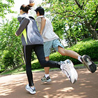 Couple running