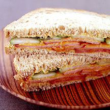 Picture of a turkey club sandwich
